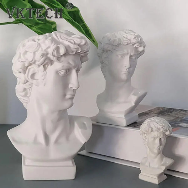Classical David Head Resin Sculpture - Modern Abstract Art Bust