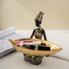 Load image into Gallery viewer, Vintage African Girl Storage Statue - Creative Home Desktop Organizer