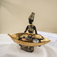 Load image into Gallery viewer, Vintage African Girl Storage Statue - Creative Home Desktop Organizer