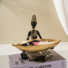 Load image into Gallery viewer, Vintage African Girl Storage Statue - Creative Home Desktop Organizer