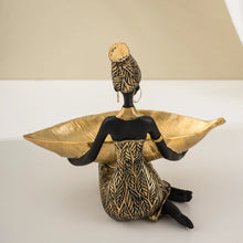 Load image into Gallery viewer, Vintage African Girl Storage Statue - Creative Home Desktop Organizer