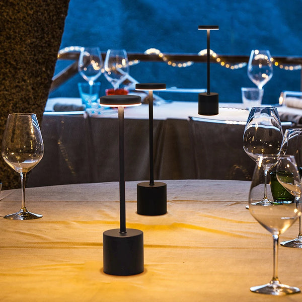 Elegant Metal Rechargeable Table Lamp