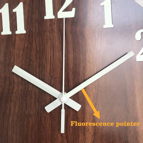 Nordic Luminous Silent Wood Wall Clock