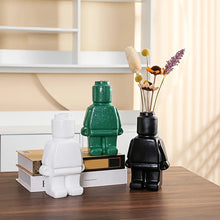 Load image into Gallery viewer, Creative Robot Ceramic Desktop Vase - Artistic Mini Planter