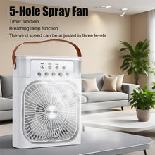 Load image into Gallery viewer, 3-in-1 Mini Portable Mist Cooling Fan - USB Rechargeable Air Cooler