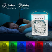 Load image into Gallery viewer, 3-in-1 Mini Portable Mist Cooling Fan - USB Rechargeable Air Cooler