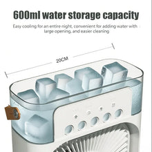 Load image into Gallery viewer, 3-in-1 Mini Portable Mist Cooling Fan - USB Rechargeable Air Cooler