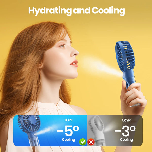 Portable Mini Humidifying Mist Fan - 2000mAh USB Gadget