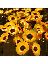 Load image into Gallery viewer, Solar Powered Sunflower Ground Lights - Waterproof Garden Decor