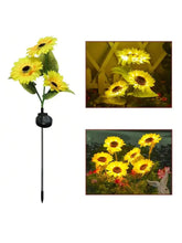 Load image into Gallery viewer, Solar Powered Sunflower Ground Lights - Waterproof Garden Decor