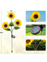 Load image into Gallery viewer, Solar Powered Sunflower Ground Lights - Waterproof Garden Decor