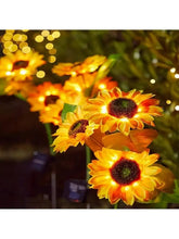 Load image into Gallery viewer, Solar Powered Sunflower Ground Lights - Waterproof Garden Decor