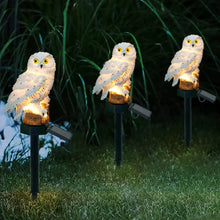 Load image into Gallery viewer, Solar LED Owl Animal Sculpture - Waterproof Landscape Ornament
