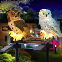 Load image into Gallery viewer, Solar LED Owl Animal Sculpture - Waterproof Landscape Ornament