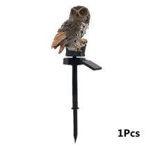 Load image into Gallery viewer, Solar LED Owl Animal Sculpture - Waterproof Landscape Ornament