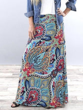 Load image into Gallery viewer, Summer New Exotic Print Skirt With Big Swing Skirt