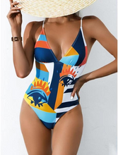 Load image into Gallery viewer, Demon Blue Eyes Sling Swimsuit Bikini