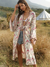 Load image into Gallery viewer, Bohemian Beach Vacation Print Sunscreen Cardigan with Shawl
