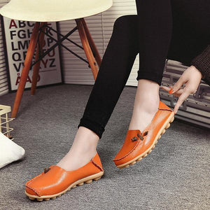 Big Size Soft Multi-Way Wearing Pure Color Flat Loafers