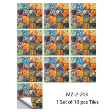 Load image into Gallery viewer, 10/15cm Mandala Crystal Hard Film Tiles Wall Stickers Kitchen Bathroom Wardrobe Decoration Art Mural Waterproof PVC Wall Decals
