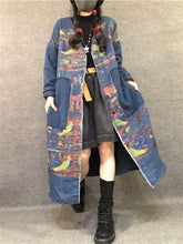 Load image into Gallery viewer, Rough-edge Denim Jacket Women&#39;s Vintage Patch Loose Large-code Art and Leisure As The Old-thick Windbreake