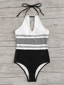 Bikini In Women Swimsuit with Conjoined Stripes