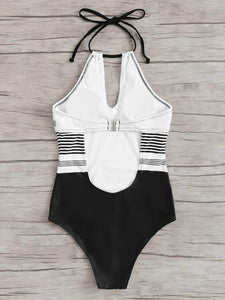 Bikini In Women Swimsuit with Conjoined Stripes