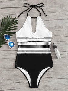 Bikini In Women Swimsuit with Conjoined Stripes