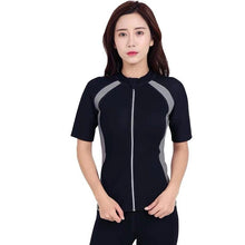 Load image into Gallery viewer, Color Matching Sweat Suit SCR Lady Zipper Sweat Suit Shaping Fat Slimming Suit Yoga Exercise Fitness