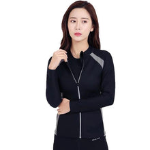 Load image into Gallery viewer, Color Matching Sweat Suit SCR Lady Zipper Sweat Suit Shaping Fat Slimming Suit Yoga Exercise Fitness