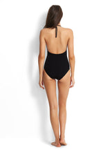 Load image into Gallery viewer, New Printed Color-blocking Geometric One-piece Swimsuit