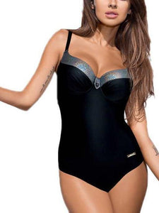 Siamese Women's Triangle Swimsuit Large Size Contrast