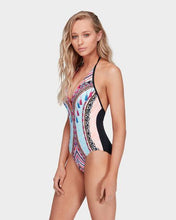 Load image into Gallery viewer, New Printed Color-blocking Geometric One-piece Swimsuit