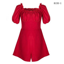 Load image into Gallery viewer, Bohemian Beach Lantern Sleeves Solid Color Jumpsuit