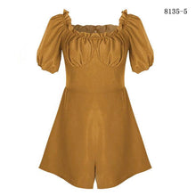 Load image into Gallery viewer, Bohemian Beach Lantern Sleeves Solid Color Jumpsuit