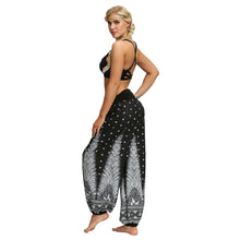 Load image into Gallery viewer, Women Bohemian Digital Printing Feather Fitness Yoga Casual Pants