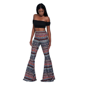 Fashion Pattern Printed Women's Bootcut Pants