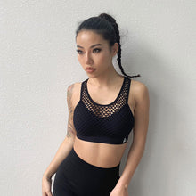 Load image into Gallery viewer, Sports bra shockproof running fitness vest-style ladies gather thin yoga rims-free bras