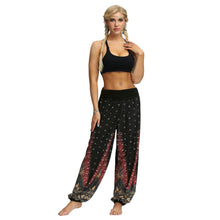 Load image into Gallery viewer, Women Bohemian Digital Printing Feather Fitness Yoga Casual Pants