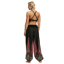 Load image into Gallery viewer, Women Bohemian Digital Printing Feather Fitness Yoga Casual Pants