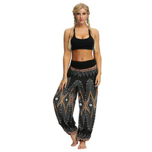 Load image into Gallery viewer, Women Bohemian Digital Printing Feather Fitness Yoga Casual Pants