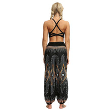 Load image into Gallery viewer, Women Bohemian Digital Printing Feather Fitness Yoga Casual Pants