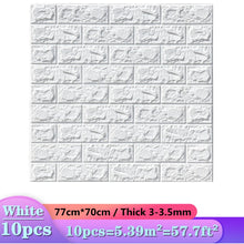 Load image into Gallery viewer, 10pcs 3D Wall Sticker Imitation Brick Bedroom Decoration Waterproof Self Adhesive Wallpaper For Living Room Kitchen TV Backdrop