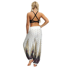 Load image into Gallery viewer, Women Bohemian Digital Printing Feather Fitness Yoga Casual Pants