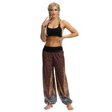 Load image into Gallery viewer, Women Bohemian Digital Printing Feather Fitness Yoga Casual Pants