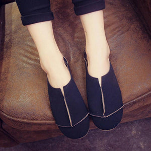 Stitching Candy Color Slip On Casual Lazy Shoes