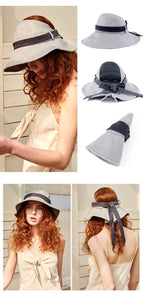 Summer Women's Empty Top Big Brim Cover Face Fisherman Hat