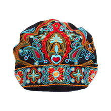 Load image into Gallery viewer, Tibetan Ethnic embroidered headscarf hat leisure retro embroidered hat