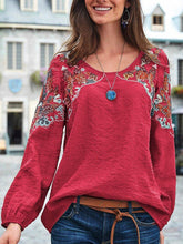 Load image into Gallery viewer, New Spring/Summer Casual Loose fitting Women&#39;s Embroidered Ethnic Style Top