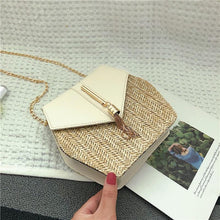 Load image into Gallery viewer, Texture Fashion Tassel Knitted Linen Single Shoulder Slung Small Square Bag